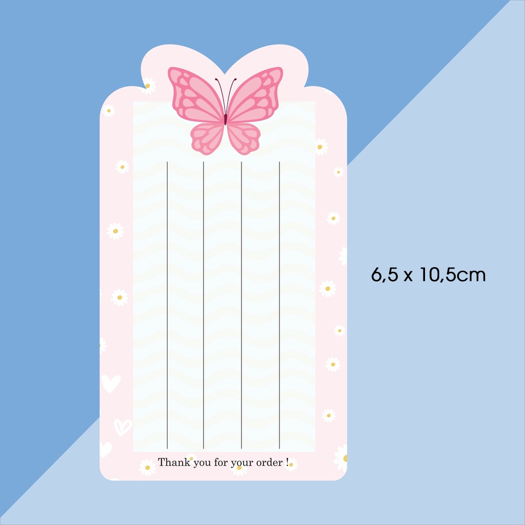 50 Bìa gắn kẹp tóc, màu hồng size 6,5x10.5cm
