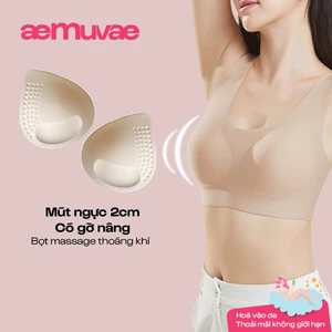 Cặp đệm mút độn ngực 2cm ôm nâng mềm mại, gờ nâng 3D tự nhiên, thoáng khí thoải mái - Muvae