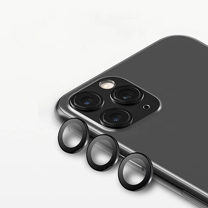 Kính cường lực bảo vệ camera từng mắt viền kim loại cho IPhone 11 12 13 14 15 16Promax Pro Plus 16E