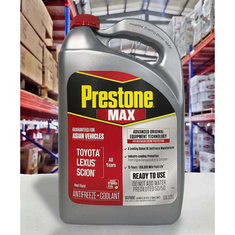 Nước Làm Mát Ô-tô Màu Đỏ/Xanh dương/Xanh Lá Prestone MAX Asian Vehicles 3,78L Nhập Mỹ - Chính Hãng
