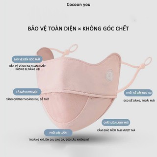 Khẩu Trang Chống Nắng Nữ UPF50+ Che Kín Toàn Mặt, Thoáng Khí, Mát Mẻ, Chống Tia UV Hiệu Quả