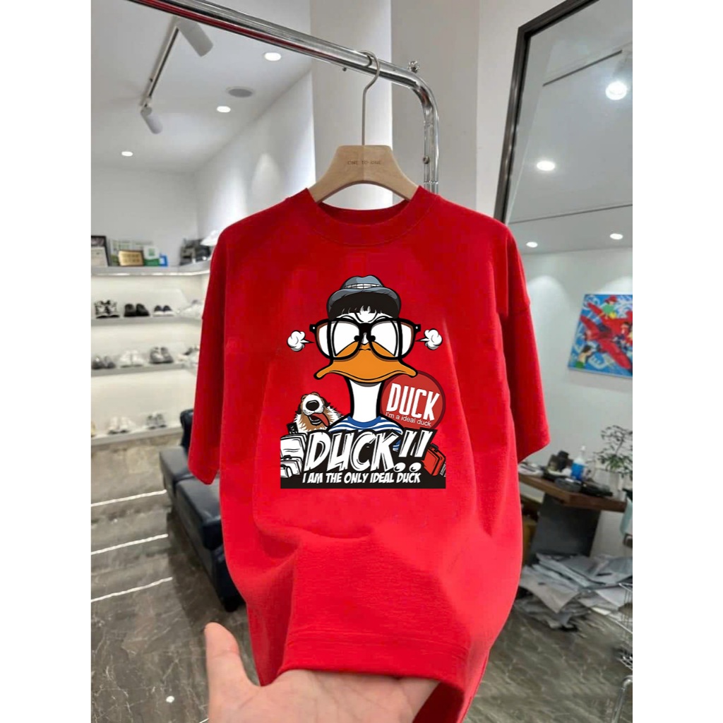 Áo thun in hình Vịt cáu kỉnh Ideal Duck Chất Liệu Cotton Cao Cấp Form Rộng Co Giãn 2 Chiều