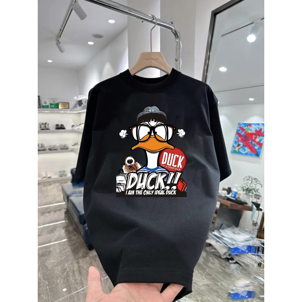Áo thun in hình Vịt cáu kỉnh Ideal Duck Chất Liệu Cotton Cao Cấp Form Rộng Co Giãn 2 Chiều