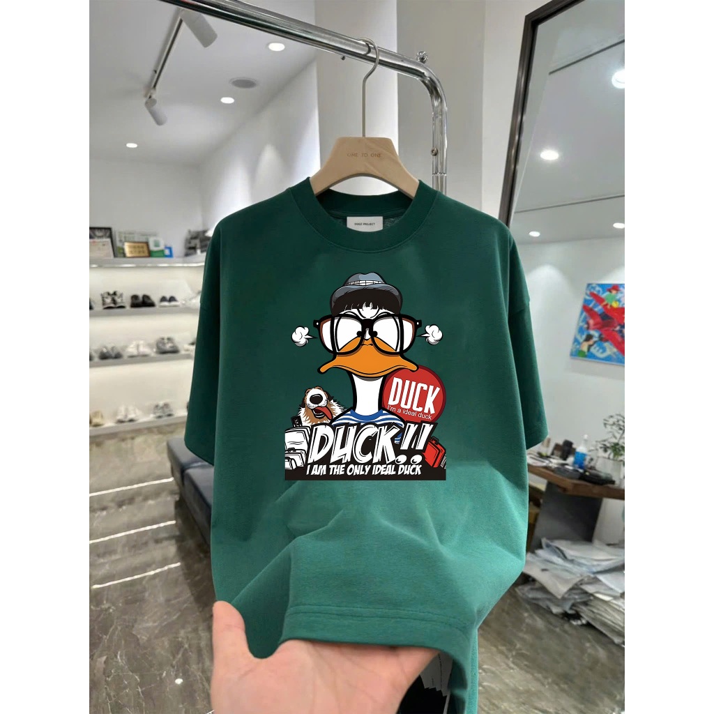 Áo thun in hình Vịt cáu kỉnh Ideal Duck Chất Liệu Cotton Cao Cấp Form Rộng Co Giãn 2 Chiều