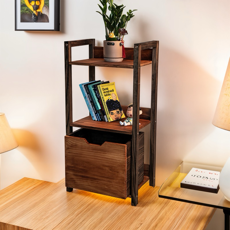 [CHỐNG MỐC] Kệ Gỗ Trang Trí Kiêm Tủ Đa Năng Đựng Sách Lọ Hoa Đồ Để Tài Liệu Decor Phòng Khách Phòng Ngủ - [TV-D005]