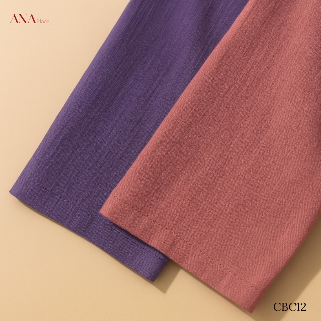 Áo Kiểu Truyền Thống Trung Niên ANA Mode Chất Liệu Linen Thun Thanh Lịch Quà Tặng Mẹ AK25CBC12