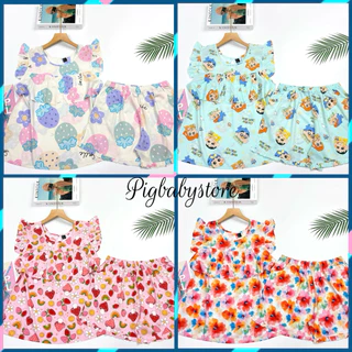 Đồ tole nữ, bộ lanh nữ quần đùi bèo ngực 40-75kg VNXK chất tole lanh 2 da loại 1 - Pigbabystore
