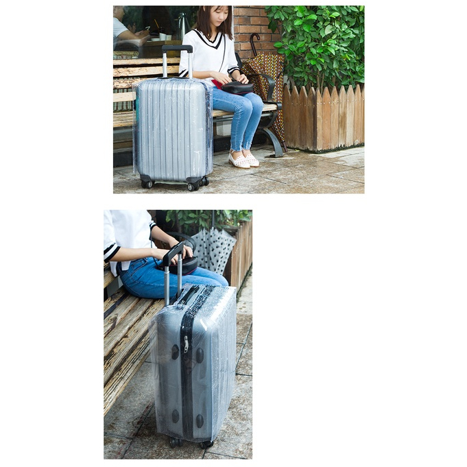 Trùm bọc vali trong suốt 20-22-24-26-28-30 inch không viền M.E.N , nhiều size {HÀNG MỚI VỀ}
