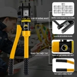 Kìm bấm cos thủy lực YQK-300,kìm ép cos thủy lực 16-300mm²,kìm ép cốt lục giác thủy lực 14T,kìm thủy lực 11 bộ khuôn ép — ảnh 2