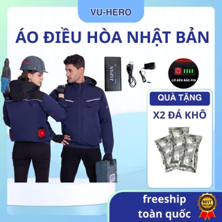 Áo Điều Hòa JAPAN 25v Pin Trâu 98.000mAh, sử dụng 12-16h, công nghệ Nhật Bản, bảo hành 12 tháng, lỗi 1 đổi 1