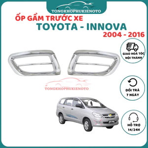 Ốp viền đèn gầm trước Toyota Innova đời 2004-2008, 2009-2011, 2012-2013, 2014-2015, 2017-2023, 2024+ - Mạ Crom Cao Cấp