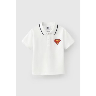 Áo thun Polo tay ngắn Superman DC bé trai Rabity 101.002