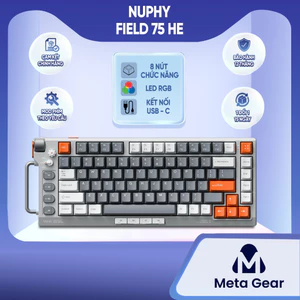Bàn phím cơ Nuphy Field 75 HE - Bàn phím gaming, Led RGB, Kết nối có dây, Hotswap, Có núm xoay, Phím macro