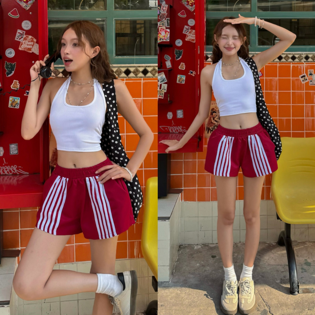 QUẦN SHORT DÙ MÙA HÈ LOGO THÊU SỌC PENTALINE FFCLUB MIX
