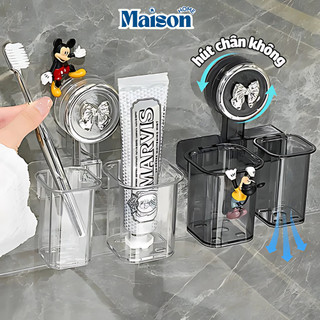 (SẴN) Kệ Để Bàn Chải Đánh Răng Gắn Tường MAISON, Giá Để Đồ Nhà Tắm Treo Tường Hút Chân Không Siêu Chắc