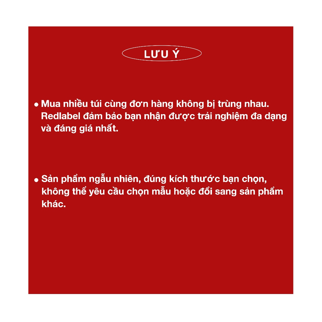 Túi mù túi bóc quà may mắn ngẫu nhiên đồng giá Local Brand Chính Hãng REDLABEL