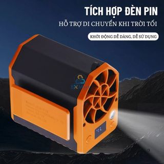 Quạt Đeo Thắt lưng F18 - Kiêm Sạc Dự Phòng ( siêu mát ) pin 5,000mAh, sử dụng liên tục 5-12 tiếng