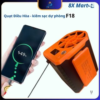 Quạt Đeo Thắt lưng F18 - Kiêm Sạc Dự Phòng ( siêu mát ) pin 5,000mAh, sử dụng liên tục 5-12 tiếng