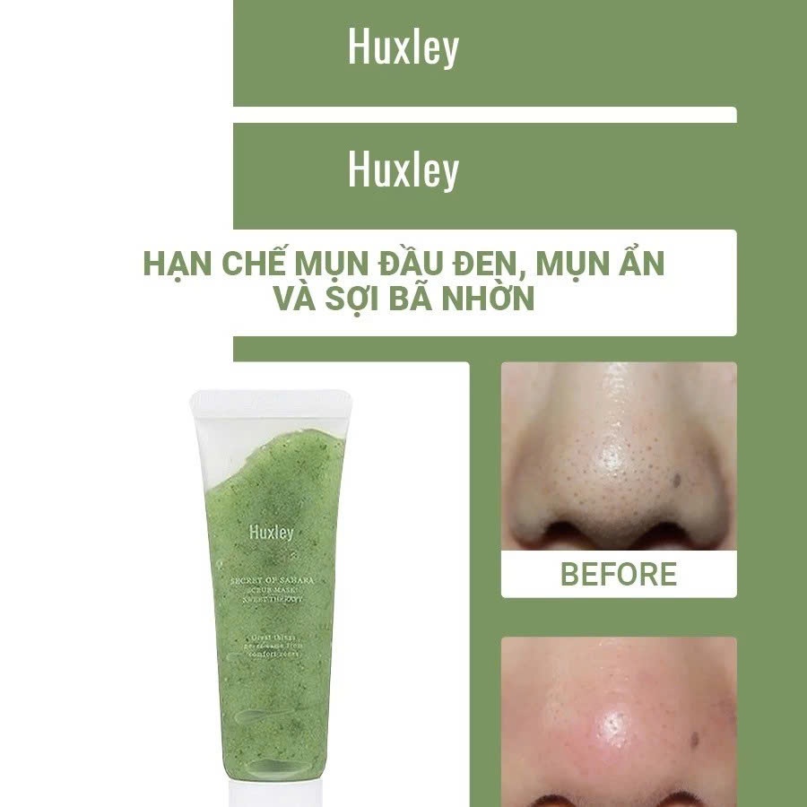 Tẩy Tế Bào Chết Huxley Scrub Mask Therapy Chiết Xuất Xương Rồng Giúp Dưỡng Ẩm, Mịn Da 30g