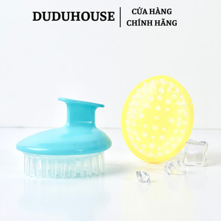 Lược gội đầu bằng silicon mát xa màu trắng/nhiều màu