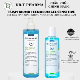 [HÀNG CÔNG TY] Gel rửa mặt giảm nhờn mụn Isis Pharma Teen Derm Gel Sensitive (100ml - 250ml)