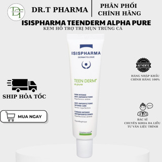 (TEM CÔNG TY) ISISPHARMA Kem Hỗ Trợ Trị Mụn Trứng Cá - TEEN DERM ALPHA PURE (30ml)