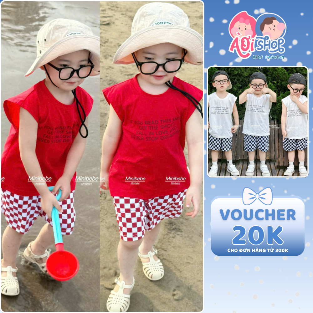 [À ƠI SHOP] R13- set 2 bộ ba lỗ chữ if you read this smile- a100.195