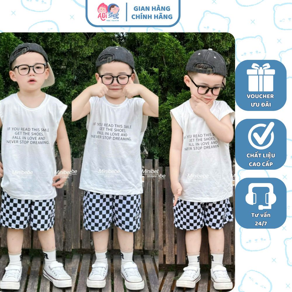 [À ƠI SHOP] R13- set 2 bộ ba lỗ chữ if you read this smile- a100.195