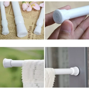 Thanh treo màn noren nhôm 55-90/70-120cm/84cm-140cm/104cm-190cn/135cm-240cm (thanh tiện dụng không ốc vít)