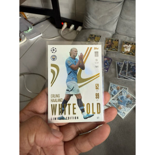 MS71 Thẻ Lẻ Cầu Thủ bóng Đá Match Topps Match Attax EXTRA White Gold Limited  Mbappe ,Halland Mùa 24/25 2024/25 (MS 71 )