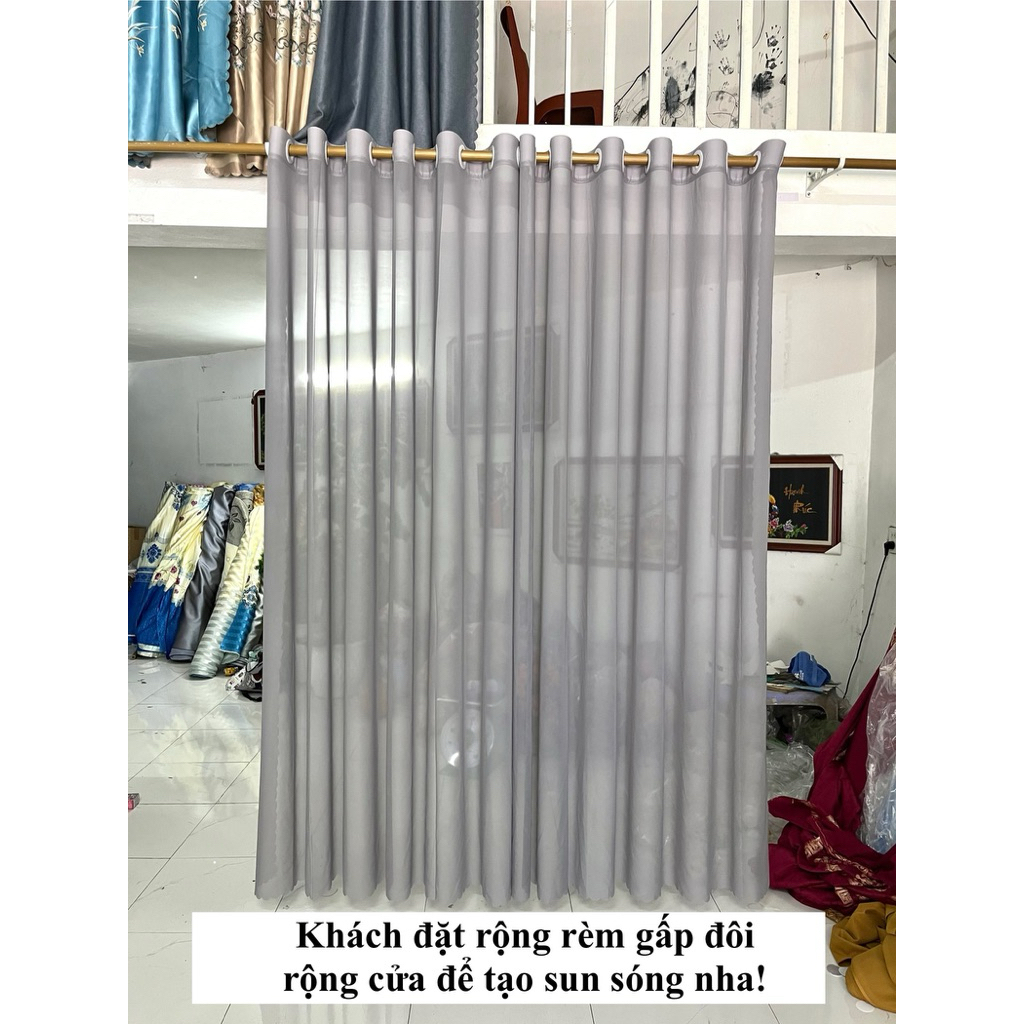 Rèm voan ghi đậm, hợp rèm spa, rèm cửa sổ, rèm cửa chính, trang trí ...
