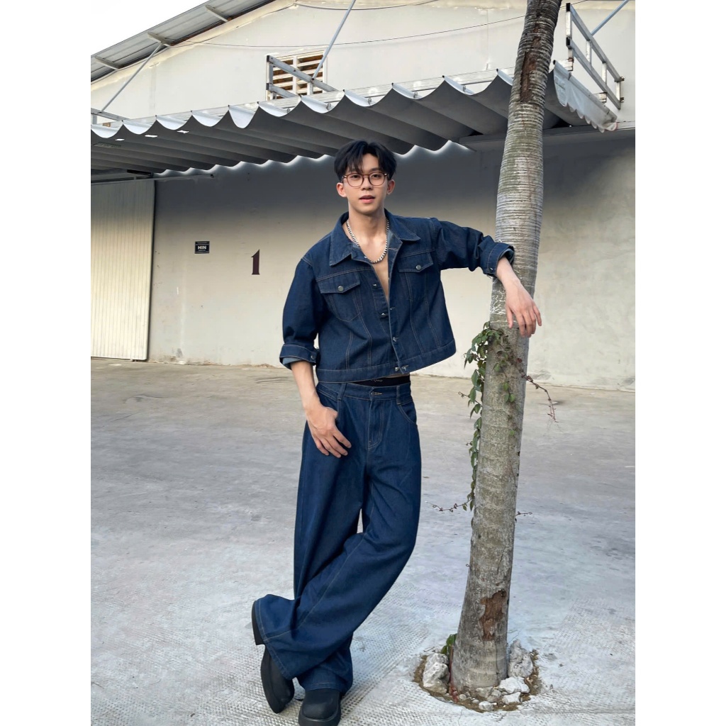 Áo khoác jean Ver 3 Calem.Club form Nam Nữ chất denim có túi trong phong cách trẻ trung năng động | BigBuy360 - bigbuy360.vn