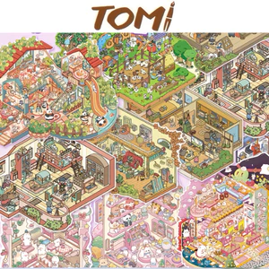 Sticker 3D Không Gian 3 Chiều Hoạt Hình Dễ Thương Nhiều Mẫu Lựa Chọn TOMI 048
