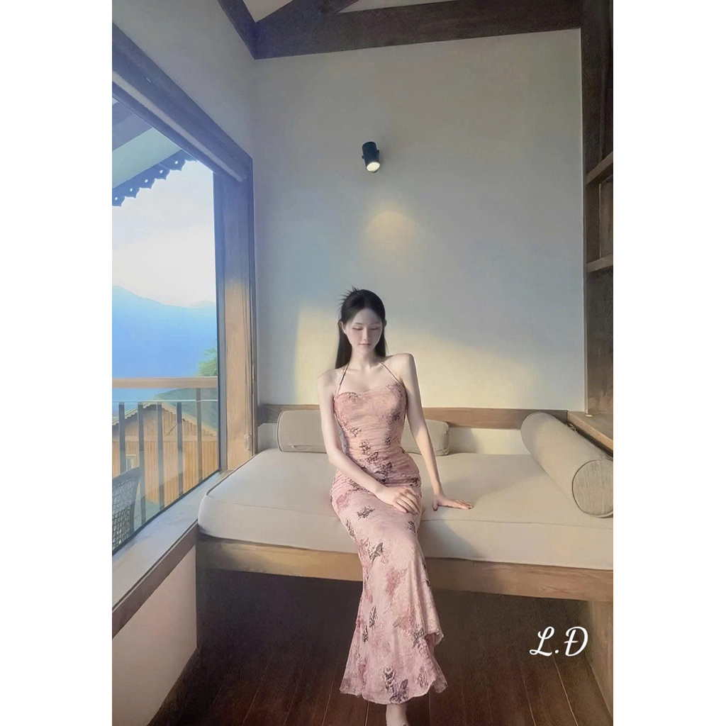 Body lưới Hồng đan dây lưng tiệc sự kiện siêu sang