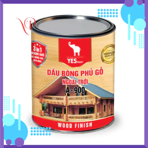 {Lon 2,7kg} Sơn Dầu bóng phủ GỖ ngoài trời A-900 YES (Hệ thơm) - phun trực tiếp, không cần lót
