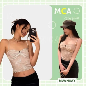 Áo hai dây có lớp lót kiểu nhún ngực MCA phong cách gợi cảm A51348