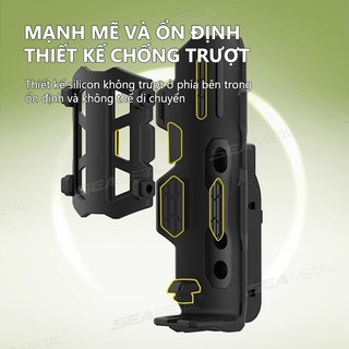 SEAMETAL Giá đỡ bình nước gắn xe máy xe đạp kẹp tự động Giá đỡ bình nước đa năng có thể điều chỉnh, ổn định tay lái