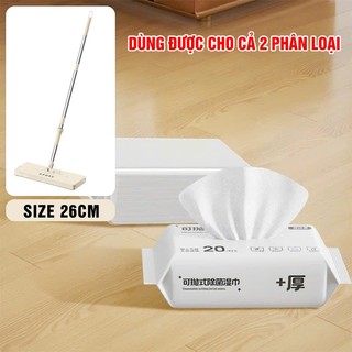 Gói Khăn Giấy Ướt Đa Năng 20 Cái, Khăn Lau Thay Thế Cho Cây Lau Kẹp Khăn UFORU (Mã UFM725 và UFM683) - UF763