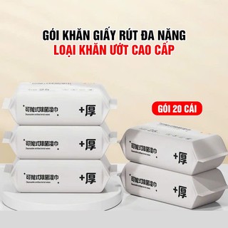 Gói Khăn Giấy Ướt Đa Năng 20 Cái, Khăn Lau Thay Thế Cho Cây Lau Kẹp Khăn UFORU (Mã UFM725 và UFM683) - UF763