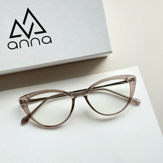 Gọng kính thời trang nam nữ ANNA chất liệu nhựa dáng mắt mèo cá tính 52001