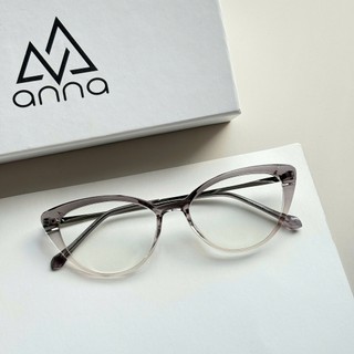 Gọng kính thời trang nam nữ ANNA chất liệu nhựa dáng mắt mèo cá tính 52001