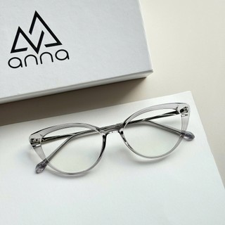 Gọng kính thời trang nam nữ ANNA chất liệu nhựa dáng mắt mèo cá tính 52001