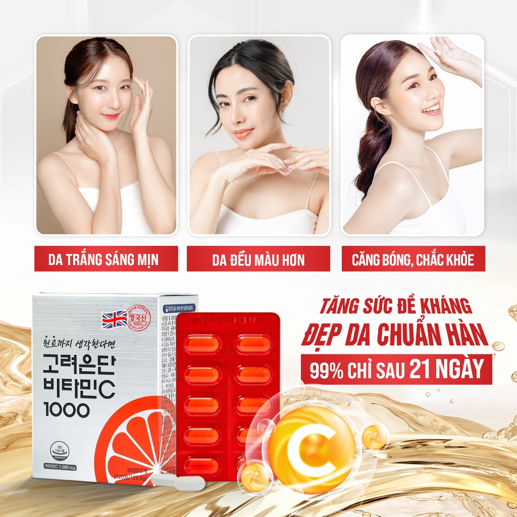 (TPBVSK) Viên Uống Eundan Vitamin C Hàn Quốc Giúp Tăng Cường Hệ Miễn Dịch Làm Đẹp Da 1000mg - Hộp 120 Viên | BigBuy360 - bigbuy360.vn