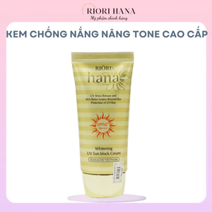 Kem Chống Nắng Dưỡng Trắng Da Nâng Tone SPF 50+/ PA+++ RIORI HANA - WHITENING UV SUN BLOCK CREAM 50G
