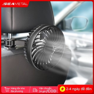 Quạt làm mát ô tô SEAMETAL Tựa đầu Quạt USB cho ghế sau ô tô Điều chỉnh miễn phí Quạt tự động gió mạnh 3 tốc độ