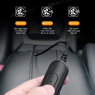 Quạt làm mát ô tô SEAMETAL Tựa đầu Quạt USB cho ghế sau ô tô Điều chỉnh miễn phí Quạt tự động gió mạnh 3 tốc độ
