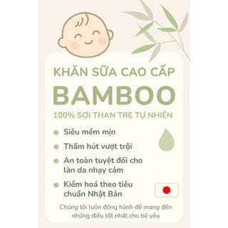 KHĂN SỮA BAMBOO CAO CẤP CHO BÉ – 100% SỢI TRE TỰ NHIÊN