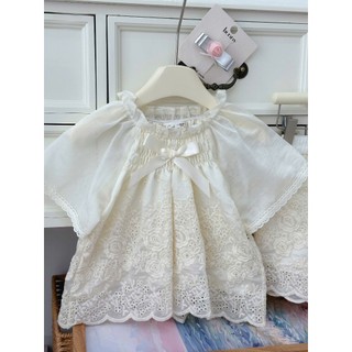 [B&G] Sét bộ đùi thêu nơ ngực tiểu thư cao cấp cho bé gái từ 8-40kg(1-10 tuổi)