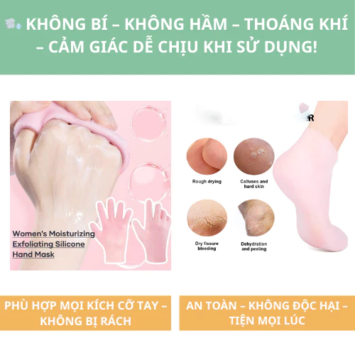 Đôi Tất Vớ Gel Silicon Dưỡng ẩm Chống Nứt Nẻ Bàn Chân Vớ Co Giãn Chăm Sóc Da Chân Tẩy Tế Bào Chết