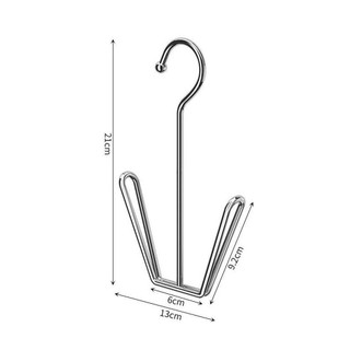 Móc Phơi Giày Dép INOX Không Gỉ Thiết Kế W Chống Gió Bay, Giá Phơi Giày Dép Tất Vớ Tiện Lợi 88509